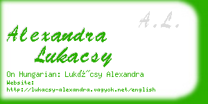 alexandra lukacsy business card